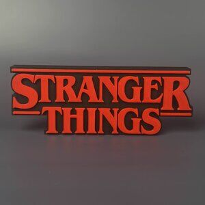 Stranger Things Logo Sign – Decorative Home Decor Desk Shelf Display Sign